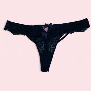 Hunkemoller Lace Thong Brief in Black #T1636
